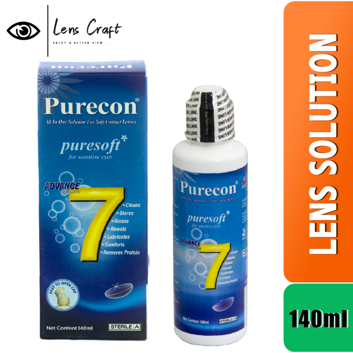 Purecon Puresoft Multi Purpose Solution With Advance Formulation For Soft Contact Lenses 140ml