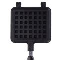 Waffle Maker Non-stick Checkered Waffle Mould Bakeware Tray With Handle for Stovetop. 