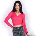 Creative Touch Fashion Basic Essential Summer Wrapper Top For Women WTP6883. 