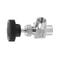JAERBEE 2X Needle Valve Adjustable Needle Valve 1/4 Inch Right Angle Female Thread SS304 for Water Gas Oil. 