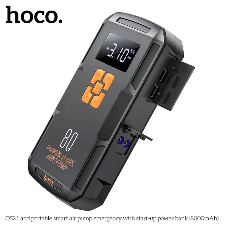 HOCO%20QS2%20Land%20Portable%20Smart%20Air%20Pump%20Emergency%20With%20Start-Up%20Power%20Bank(8000mAh)%20-%20Image%202
