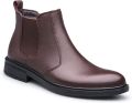 New Brown Leather Classic Ankle Boots. 