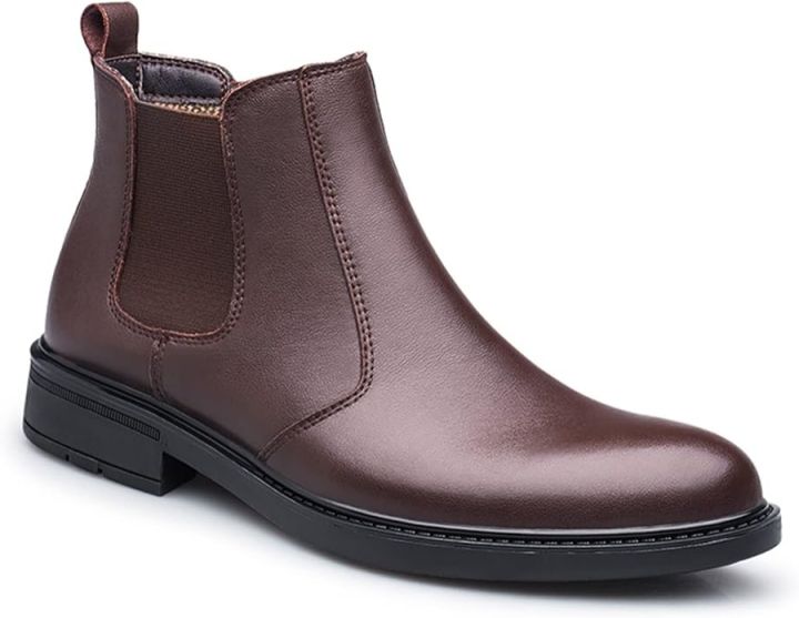 New%20Brown%20Leather%20Classic%20Ankle%20Boots%20-%20Image%202