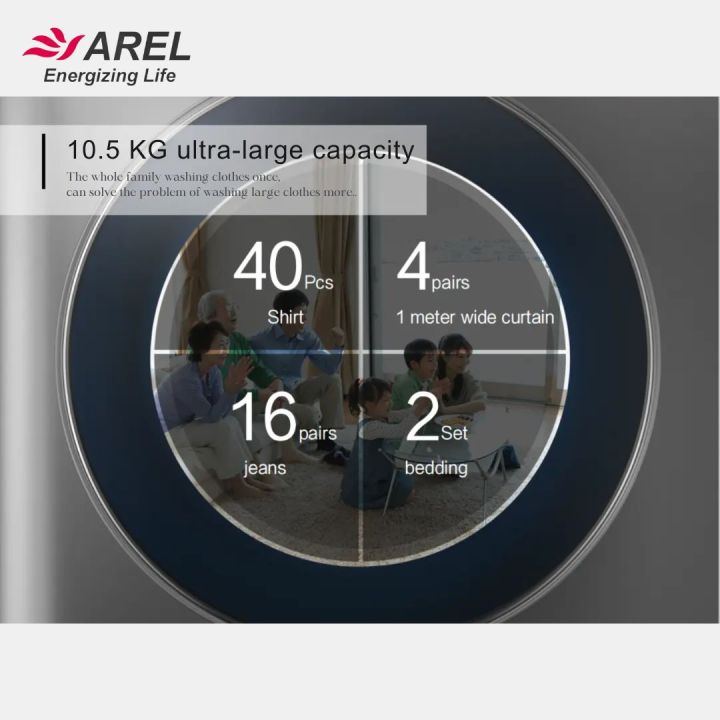 Arel%2010.5%20kg%20Front%20loading%20Fully%20Automatic%20Washing%20Machine%20%7C%20AI%20Powered%20%7C%20Inbuilt%20Heater%20%7C%20%20Fabrisafe%20Drum%20%7C%20Steam%20Wash%20%7C%20Child%20Lock%20%7C%20Unbalanced%20Load%20Sensor%20%7C%2010%20yrs%20Warranty%20%7C%20Indian%20Brand%20-%20Image%205