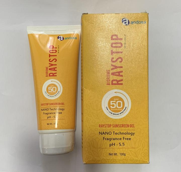 Raystop Suscreen Gel, SPF 50, 100GM