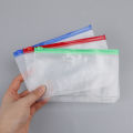 4pcs A6 6-Hole Binder Pockets Waterproof PVC Envelopes Zipper Binder Pouches Podazz. 