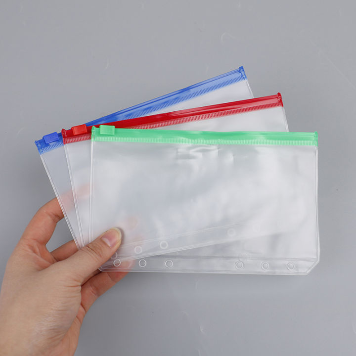 4pcs%20A6%206-Hole%20Binder%20Pockets%20Waterproof%20PVC%20Envelopes%20Zipper%20Binder%20Pouches%20Podazz%20-%20Image%204