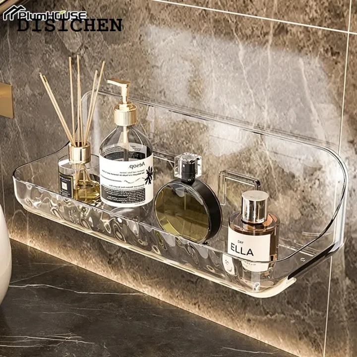 DISICHEN%20Fashion%201Pcs%20Bathroom%20Transparent%20Shelf%20Rack%20Wall-mounted%20Washbasin%20No-punch%20Washroom%20Wall%20Mounted%20Cosmetic%20Storage%20Organiser%20-%20Image%205