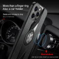 Lenuo For iPhone 13 Pro Max Case Luxury Bracket Ring Phone Case Soft TPU Leather Back Cover. 