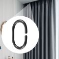 JAERBEE 24 PCS Shower Curtain Rings Plastic Shower Curtain Hooks for Bathroom Shower Rod. 