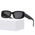 ZOO Shades Retro Rectangle Black Sunglasses - 90s Style, Polycarbonate Frame, Unisex - Sunglasses For Men & Women. 