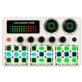 V99 Mobile Karaoke Recording Podcast Sound Card Computer Pod Cast Sound Card Live Performance Mixer Equipment for Singing. 