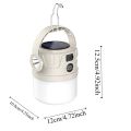 Portable Portable Solar Camping Light Dimmable with Output Beige Tent Lamp LED 1200mAh Battery Hanging Lights Outdoor. 
