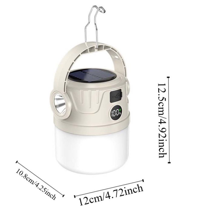 Portable%20Portable%20Solar%20Camping%20Light%20Dimmable%20with%20Output%20Beige%20Tent%20Lamp%20LED%201200mAh%20Battery%20Hanging%20Lights%20Outdoor%20-%20Image%202