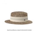 Casual Boho Flat Top Straw Hat Wide Brim Visor Weave Hat Breathable UV Protection Cap Holiday. 