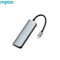Rapoo USB-C Hub | USB3.0 5Gbps High Speed Docking Station | HDMI-compatible Adapter TF SD Card Reader | USB Type-C Data Transmission Converter. 