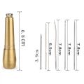 1Set Portable Sewing Awl Needle Handmade Sewing Tools DIY Craft Nylon Thread Sewing Tapered Needles with Handle Straight Hook Sewing Kit DIY for Shoes and Repairs. 