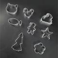 Non-stick surface -shaped cookie cutter Cute Durable Assorted shapes and sizes Biscuit mold Easy to clean Aluminium alloy Pastry cookies cutter for Baking enthusiasts Home baking Christmas cookies. 