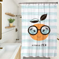 Small fresh series household shower curtain bathroom curtain hand-painted waterproof shower curtain factory direct wholesale. 