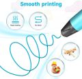 3D Pen, 3D Printing Pen, Easy Safe Creative 3D Writing Printer, 3D Doodle Printer Pen, 3D Art Printing Printer Pens, Educational Gift for Kids, Include 3 Colors PLA Filament Refills. 