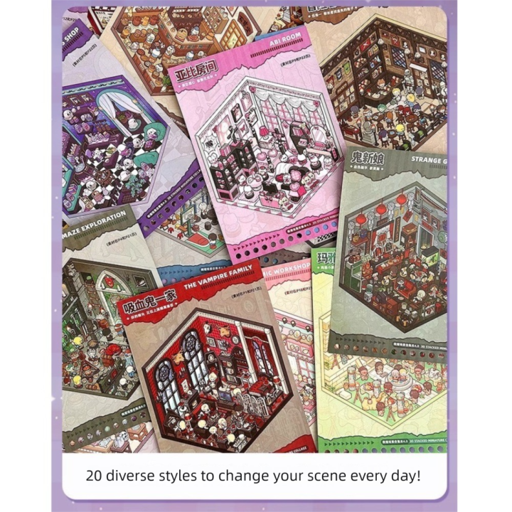 Kawaii%203D%20Pocket%20Cabin%20Scene%20Miniature%20Collection%20Stickers%20Cartoon%204.0%20Version%20DIY%20Handbook%20Stickers%20DIY%20Children's%20Toys%20Landscaping%20Stickers%20Book%20Kids%20-%20Image%206