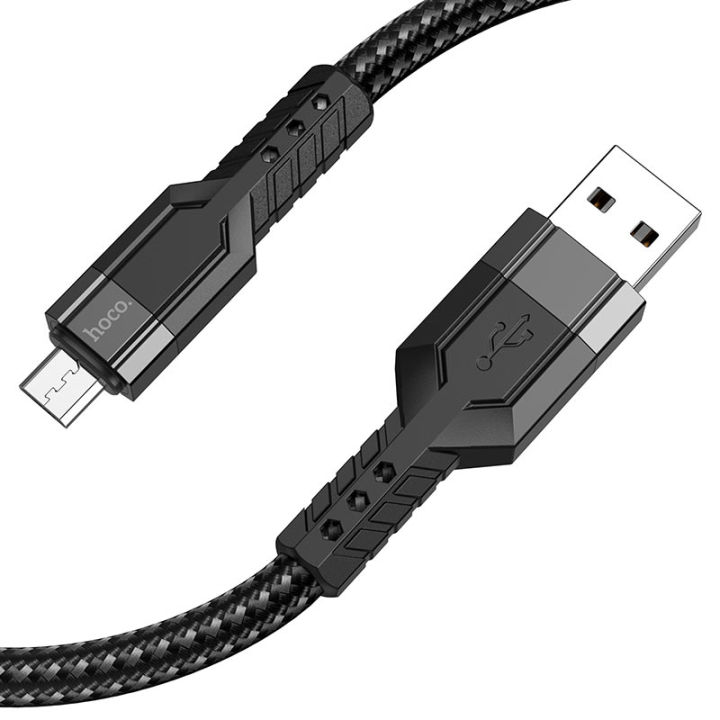 Hoco U110 Nylon Braided Anti Bending Extra Thick USB to Micro USB Cable for PS4 Controller and Android Phones