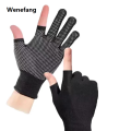 Wenefang Summer Sunscreen Cycling Gloves Dot Anti-Slip Riding Outdoor Sports Half Finger Gloves Breathable MTB Bike Bicycle Gloves. 
