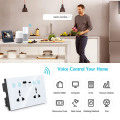 EU UK US Universal Plug Tuya ZigBee Black Smart Socket Switch. 