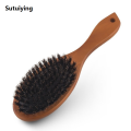 Sutuiying Natural Boar Bristle Brush Comb Anti-Static Oval Hairdressing Fifty percent discount Hair Styly Comb Wood Woman Hairbrush. 