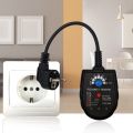 Voltage Test Socket Detector Rcd Test Leakage Detector Polarity Tester Phase Check Plug Socket Tester EU Plug. 