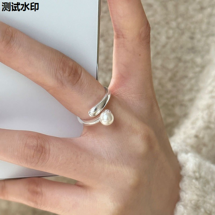 Bao%20Pearl%20Ancient%20Wedding%20Luxury%20Pearl%20Finger%20Ladies%20Wedding%202025%E6%96%B0%E5%93%81%EF%BC%8CJinnikaiji%20Complex%20925%20Sterling%20Silver%20Simple%20Overlap%20Pearl%20Ring%20Treasure%20-%20Image%204