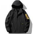 Colorblocked Windcheater Polyester Detachable Jacket Hoodie For Men. 