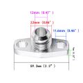 AN10 Turbo Oil Return Drain Flange Adapter Kit for GT28 GT30 GT35 T25 with M8X1.25mm Bolts Silver. 