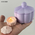 DISICHEN 【2025 Version】 Mini Candle Jar Silicone Mold DIY Round with Lid Plaster Flower Pot Molds Resin Concrete Storage Box Making Home Decor Supplies. 