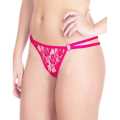 Fancyra Women Lace Thong panty Free size Color Pink. 