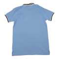 Sky Blue Polo Neck Printed T-shirt For Boys. 