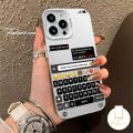Creative Keyboard Chat Pattern Case Compatible for IPhone XR 15 13 12 14 11 Pro Max 7Plus X XS Max 14 7 15 8 Plus SE 2020 Cartoon Funny Emoji Luxury Plating Metal Cover. 