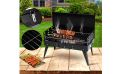 Portable Charcoal BBQ Grill with Adjustable Spatula and Cooking Accessories, Foldable Outdoor Griller for Camping, Picnic, and Travelling. 