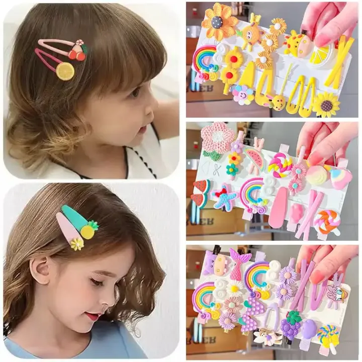 Cute%20Rainbow%20Candy%20Accessories%20Set/Polymer%20Clay%20Hair%20Clip%20Cutters%20Infant%20Hair%20Clips%20Hair%20Clip%20/%2014%20Pcs%20In%201%20Packet%20-%20Image%203