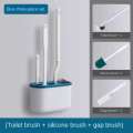 3 In1 Toilet Brush Silicone Wall Mounted Multi-functional Cleaning Tools with Bracket Home Bathroom Accessories Sets Wc New. 