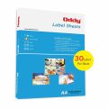 Oddy Label Stickers Paper A4 Size 30 Labels Per Sheet Self Adhesive For Laser And Inkjet Printers (Pack of 100 Sheets). 