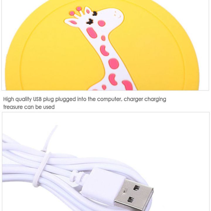 Spreeshop%20USB%20Cartoon%20Cup%20Warmer%20Heat%20Beverage%20Mug%20Mat%20Keep%20Drink%20Warm%20Heater%20Mugs%20Coaster%20,%20Giraffe%20-%20Image%2010