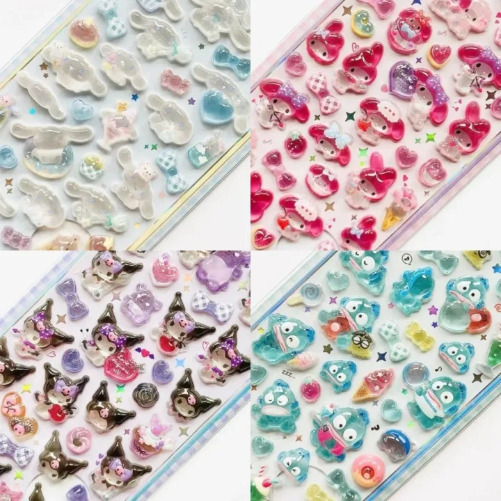 Fashion Hello Kitty 3D Crystal Stickers Cute Cartoon Phone Case ...