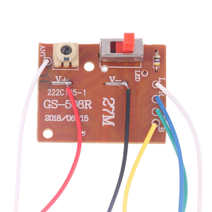 4CH RC Remote Control 27MHz Circuit PCB Transmitter and Receiver Board with Antenna Radio System