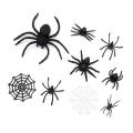 20Pcs/Pack Black Halloween Novelty Toy Plastic Fake Spider Decorative Spiders Haunted House Prop Prank Toys. 