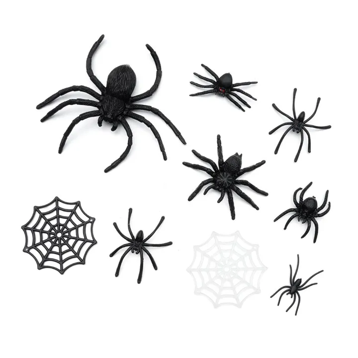 20Pcs/Pack%20Black%20Halloween%20Novelty%20Toy%20Plastic%20Fake%20Spider%20Decorative%20Spiders%20Haunted%20House%20Prop%20Prank%20Toys%20-%20Image%207