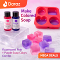 Glycrine Soapbase Melt and Pour Soap Base (500gm) With Silicone Mold Soap Making Square| Round| Oval| Heart Shape Red  (Pack of 1). 