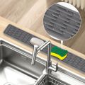 Creative Non-slip Silicone Drainage Mat Foldable Large Size Dish Drying Mat Multifunctional Utensils Drying Longer Faucet Mat Tableware. 