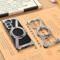 NEW Z Shape Aluminum Alloy Rimless Magnetic Phone Case For Samsung Galaxy Z Fold 5 Z Fold 6 5G Metal Stand Magsafe Buffer Hard Cover. 