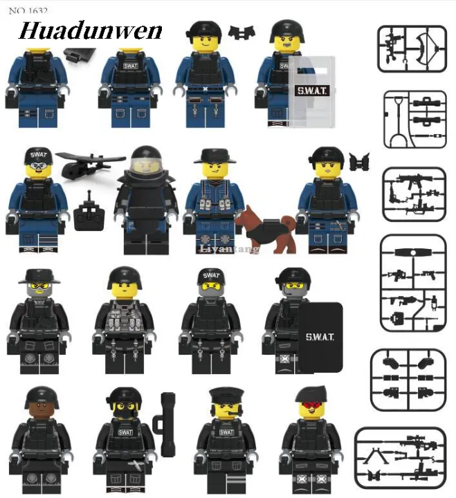Chunjieda%20Gift%20Toys%20Army%20Lego%20Education%20Building%20Blocks%20Soldier%20Fifty%20peFifty%20percent%20discount%20rcent%20discount%20Pieces%2016%20Pack%20Mini%20Figures%20SWAT%20Series%20Kids%20Toys%20-%20Image%203